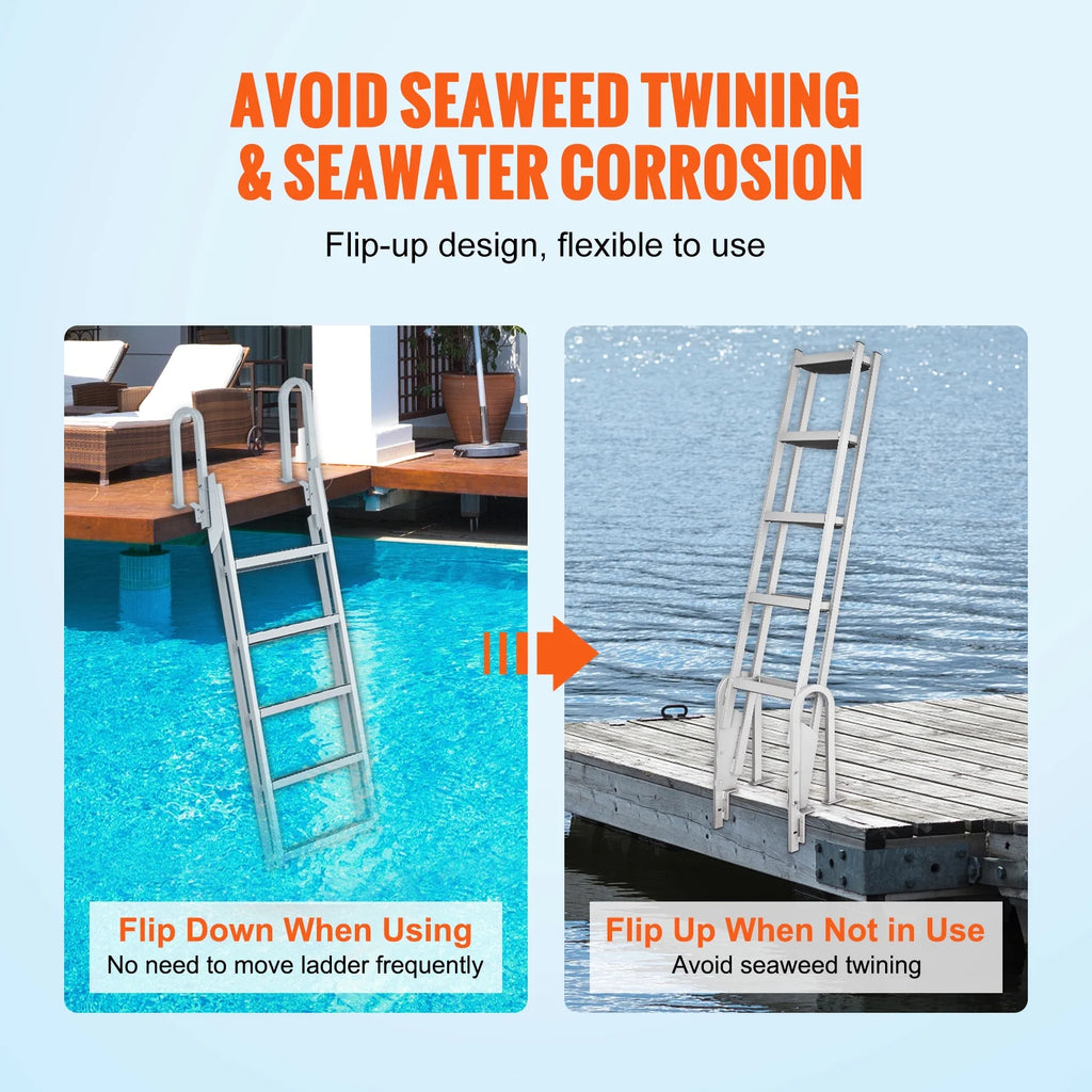 Aluminum 5 Steps Boat Dock Ladder Y2770