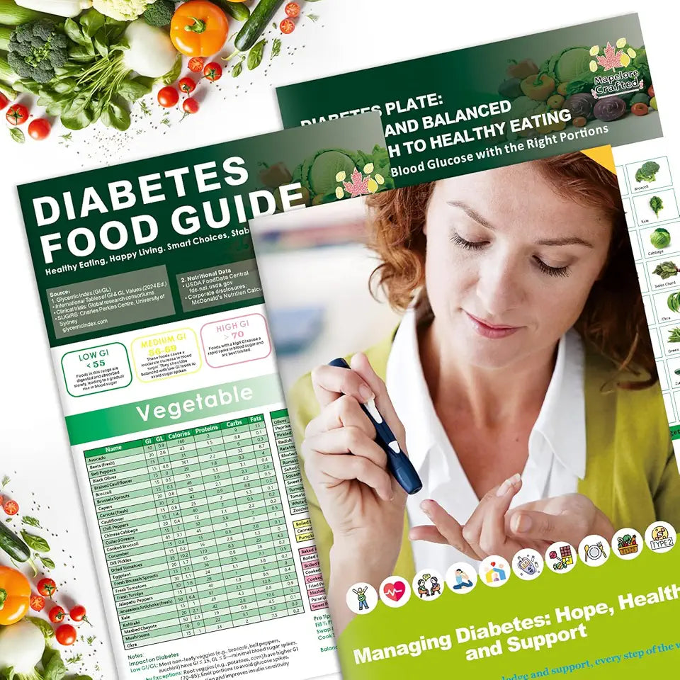 Diabetes Food List Chart Brochures, Meal Planner, Recipes and Serving Size Charts D91974