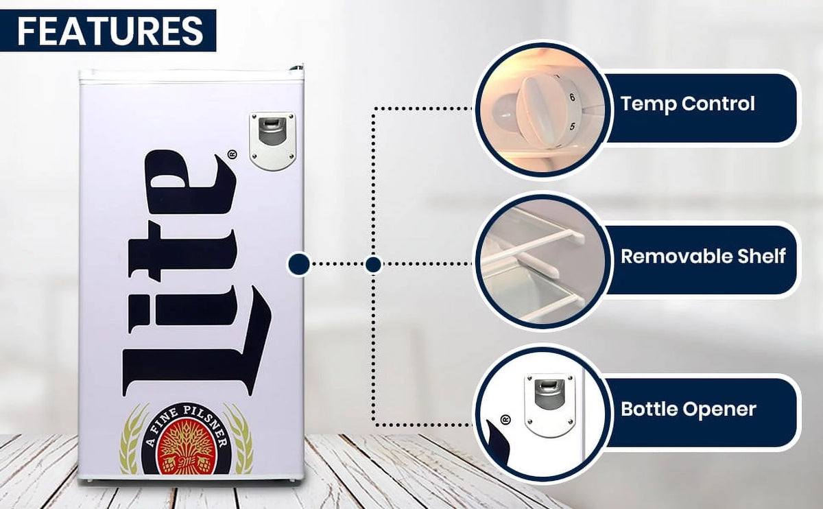 90 Litre Compact Mini Fridge with Bottle Opener N84283