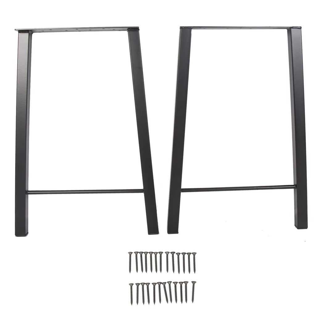 28"H×20"W Black Metal Desk Legs J401869