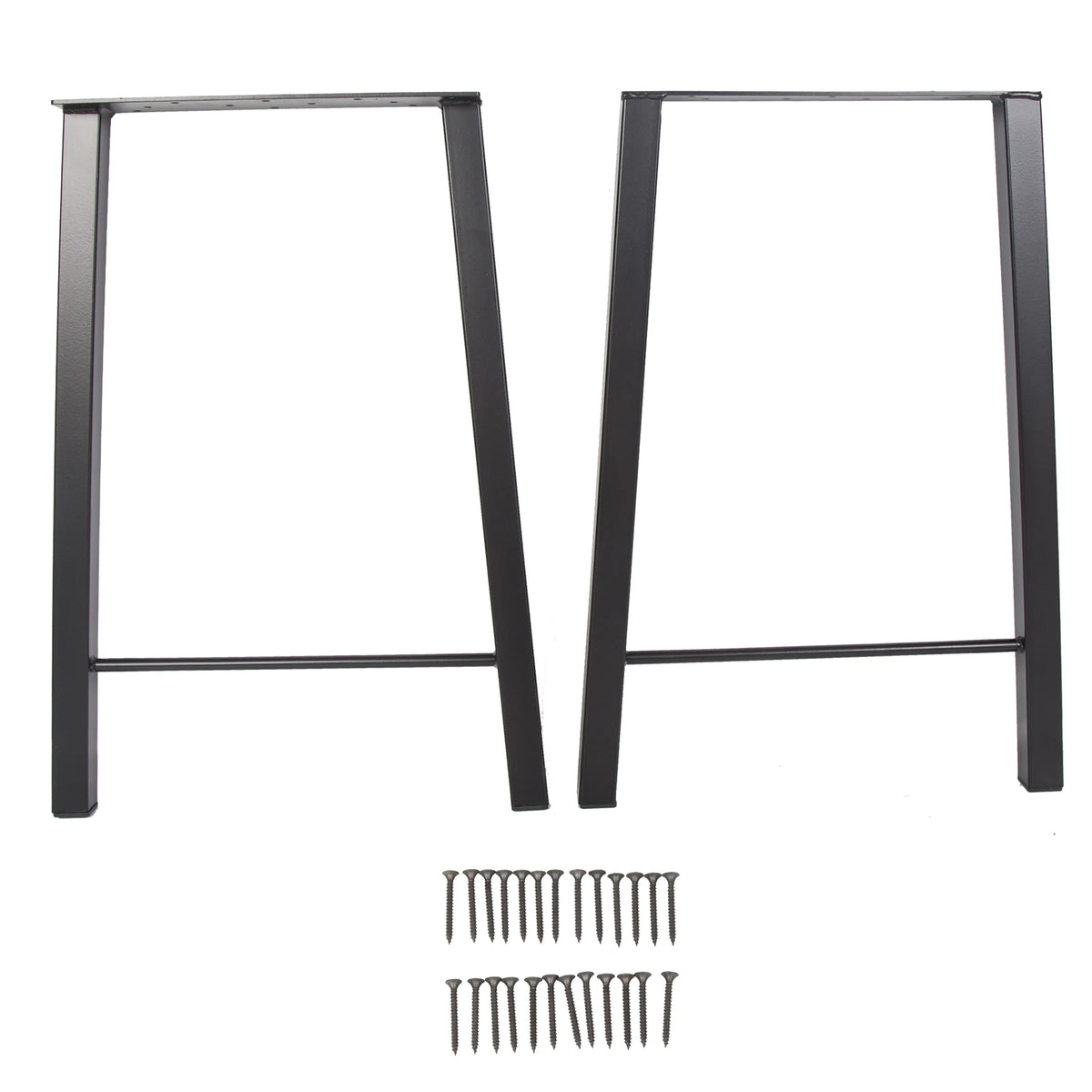 28"H×20"W Black Metal Desk Legs J401869