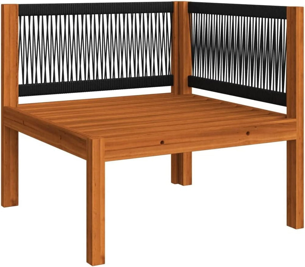 12 Piece Cream Solid Acacia Wood Patio Lounge Set S523845