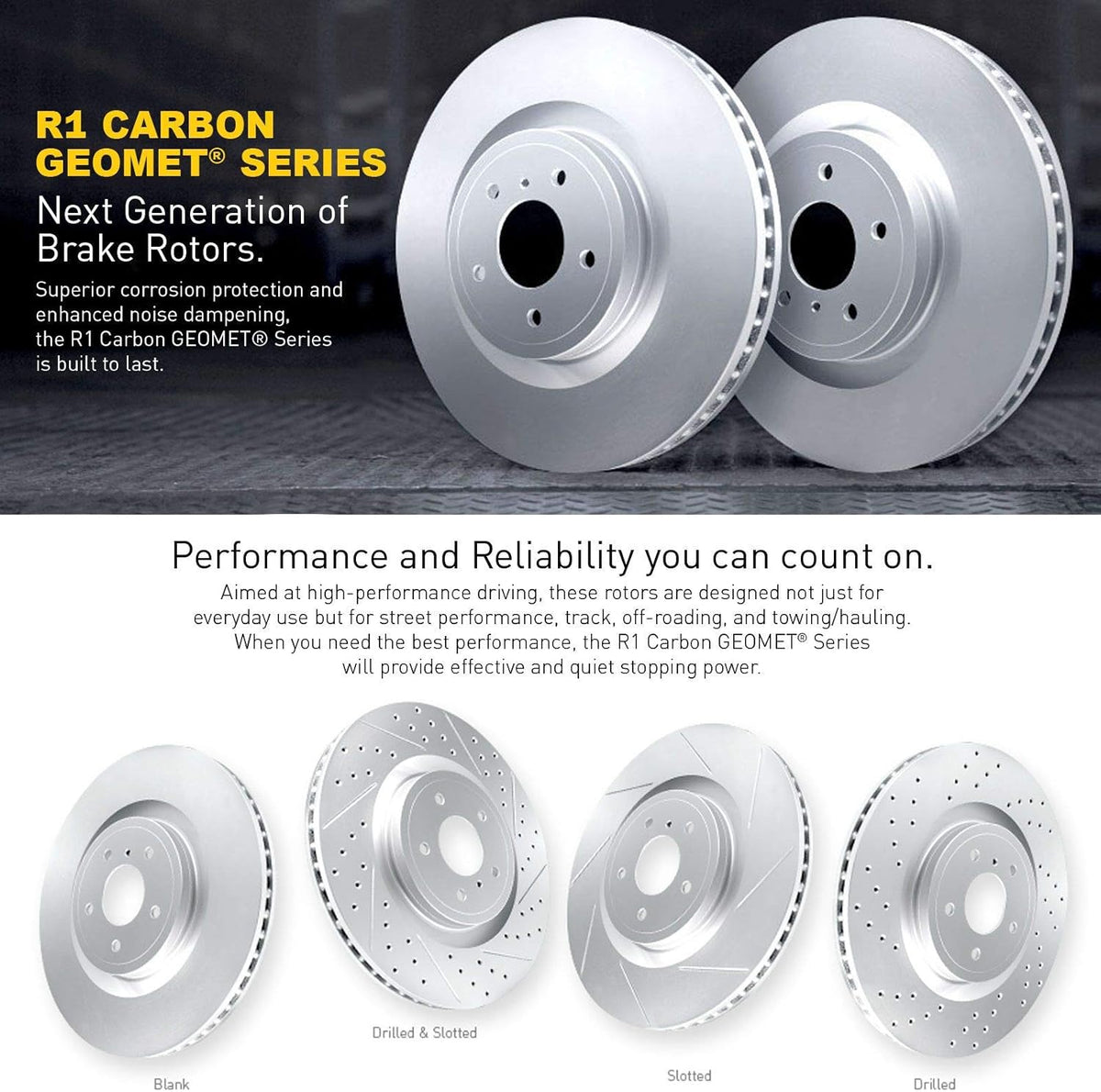 Carbon Front Rear Brake Rotors with Ceramic Brake Pads and Hardware Kit F234