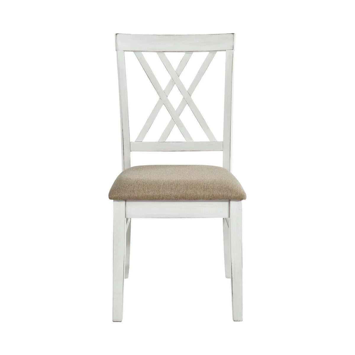 White and Oak 6pc Dining Set with Extension Leaf Bench and 4 Side Chairs C55979