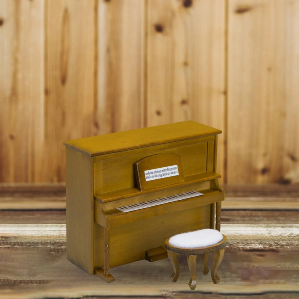 Walnut Wooden Upright Piano Model with Stool I742216