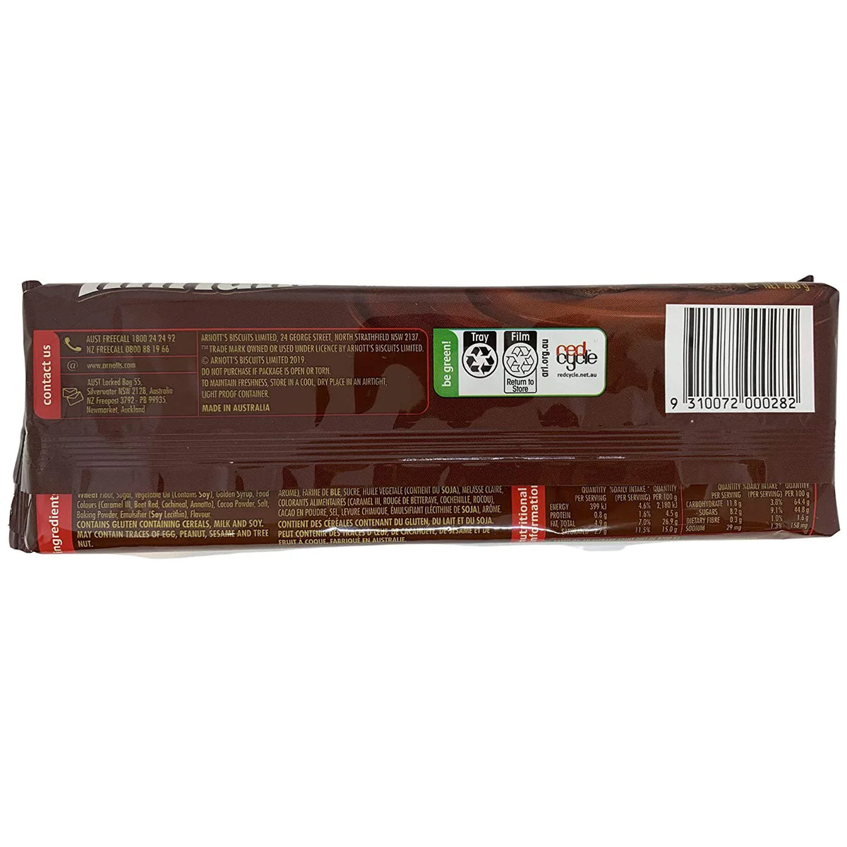 Original Australian Chocolate Biscuits, 7.1 oz. (Pack of 4) K517415