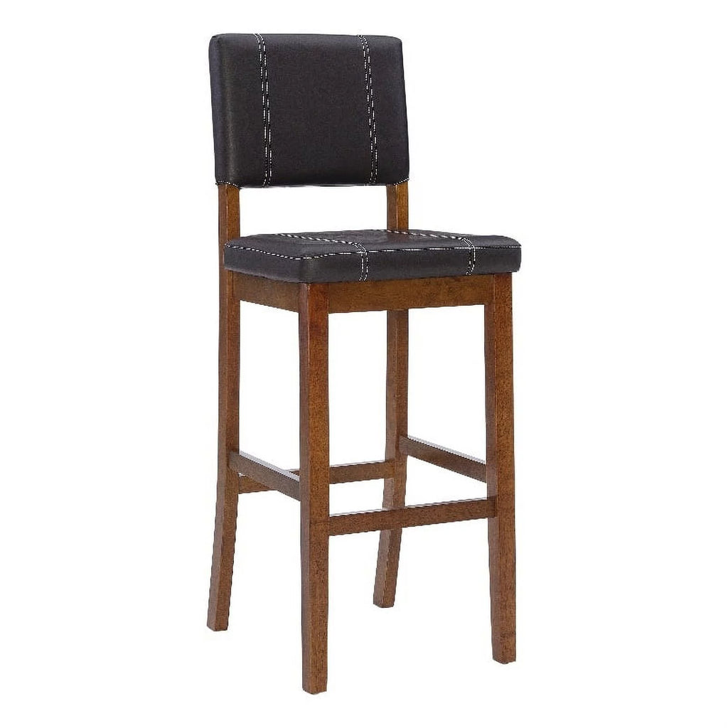 Faux Leather & Wood Bar Stool P946565