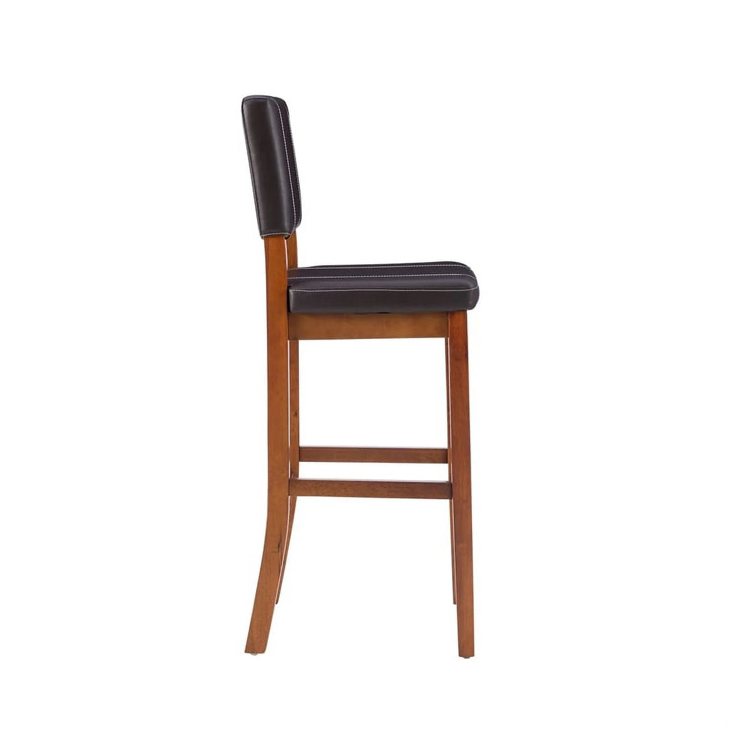 Faux Leather & Wood Bar Stool P946565