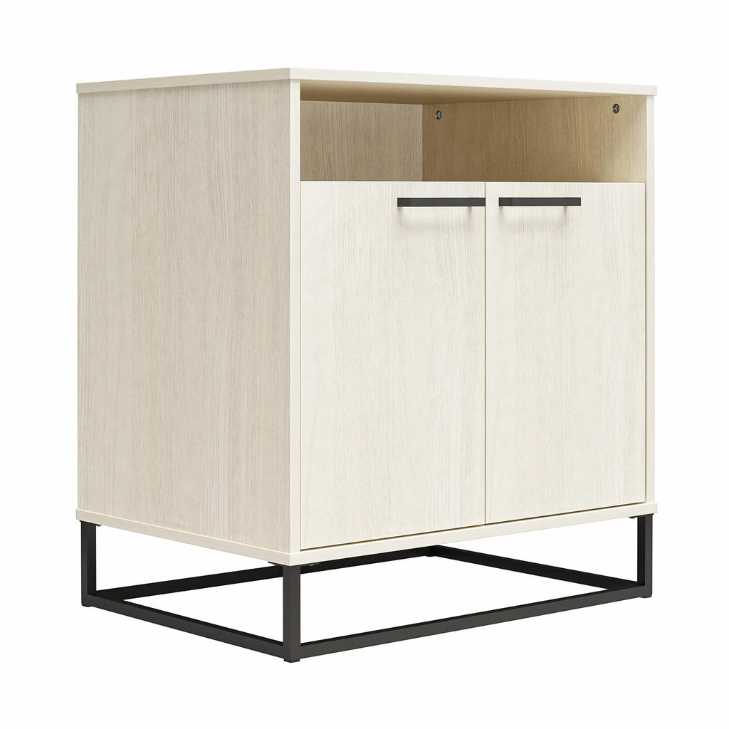 Ivory Oak 2 Door Accent Cabinet Q83418