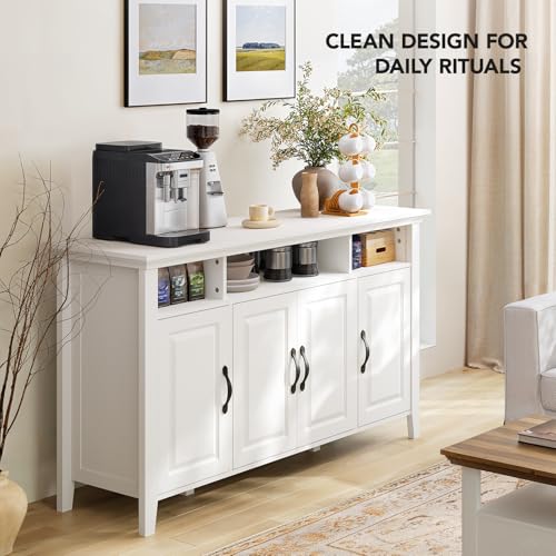 Oak and White Buffet Cabinet with Storage Q950724