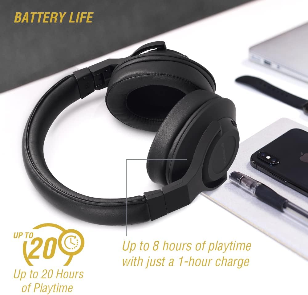 Black Wireless Over Ear Noise Cancelling Headphones E1663