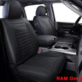 Black&Red Waterproof Faux Leather Full Set Seat Covers D1048
