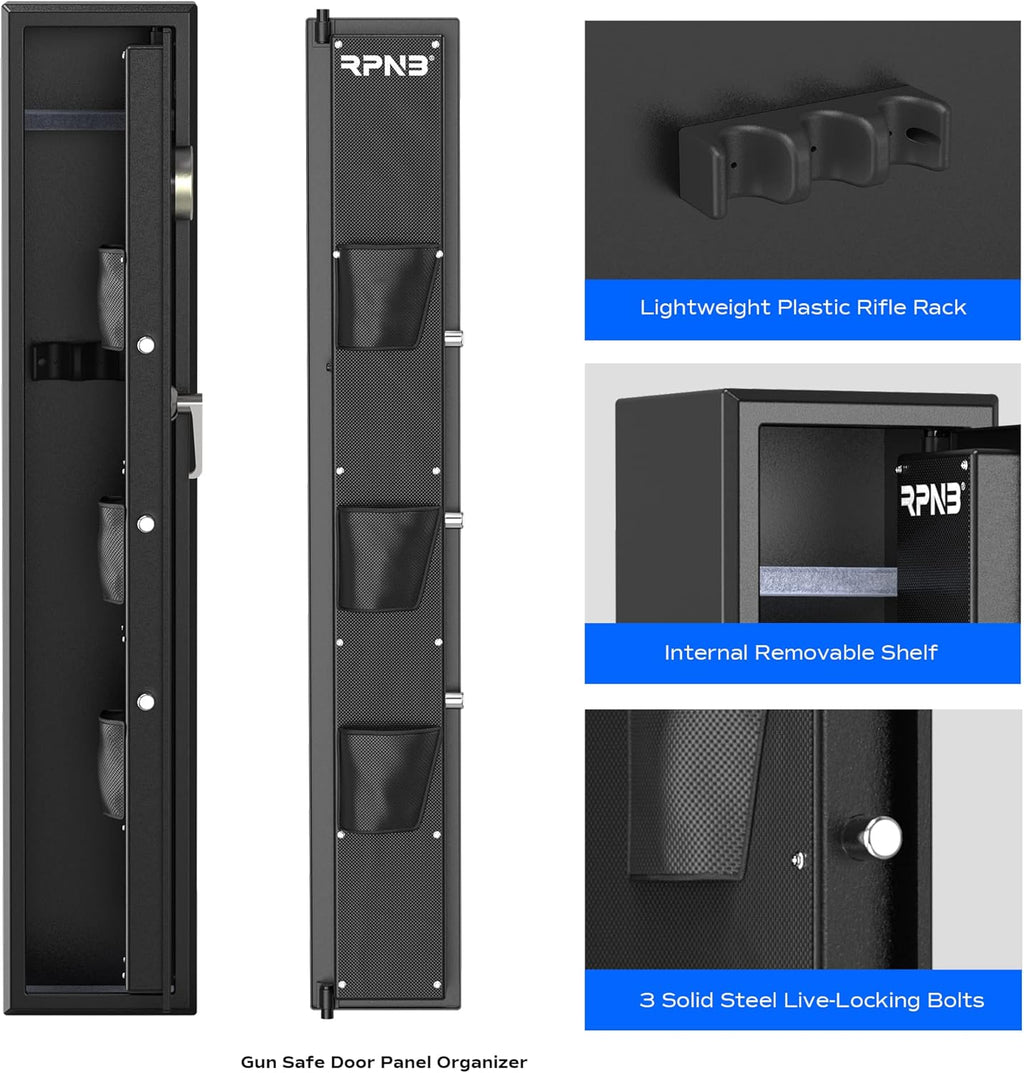 Large Biometric Rifle Safe with Removable Shelf Z73244