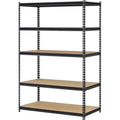 48"W x 18"D x 72"H 5-Tier Steel Shelving Black Q26707