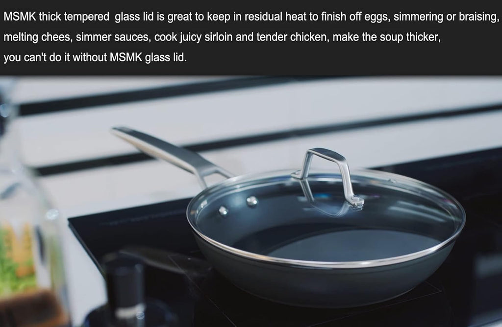 10-inch Nonstick Stainless-steel Frying Pan with Lid N198