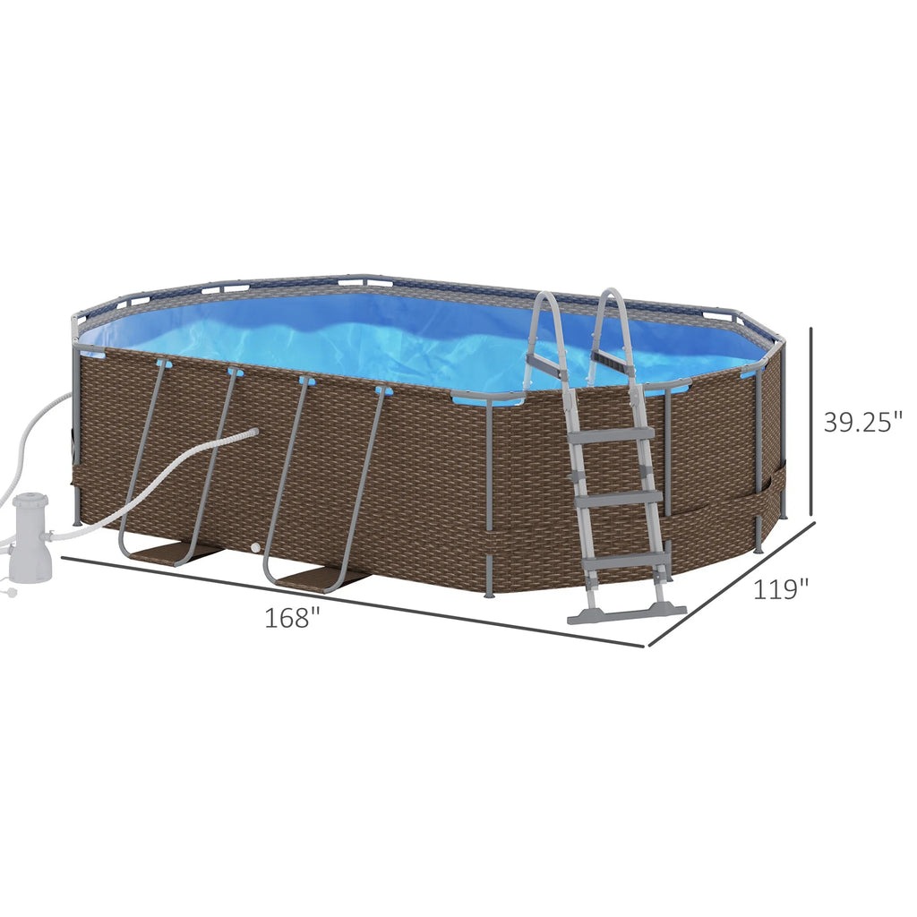 Brown Frame Swimming Pool Z644