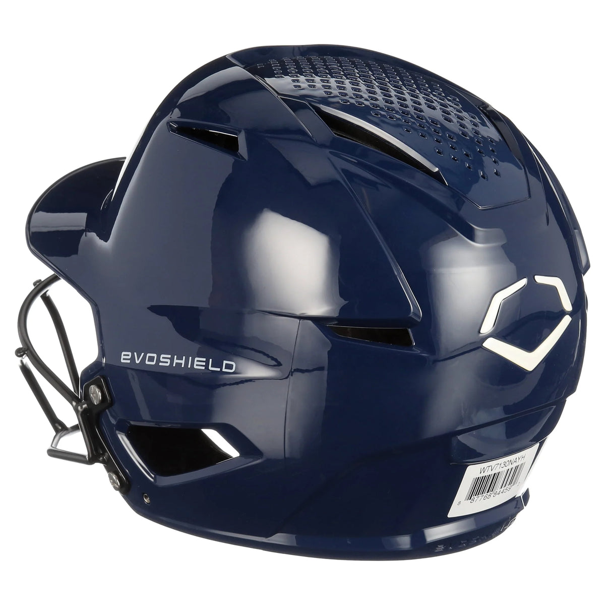 Youth Navy Gloss Finish Batting Helmet with Facemask I559794