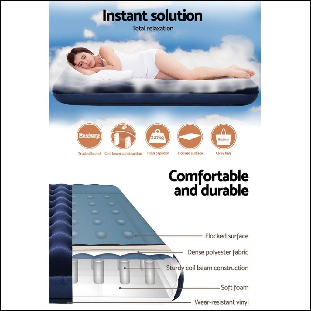 Inflatable Air Mattress Single Size A876052