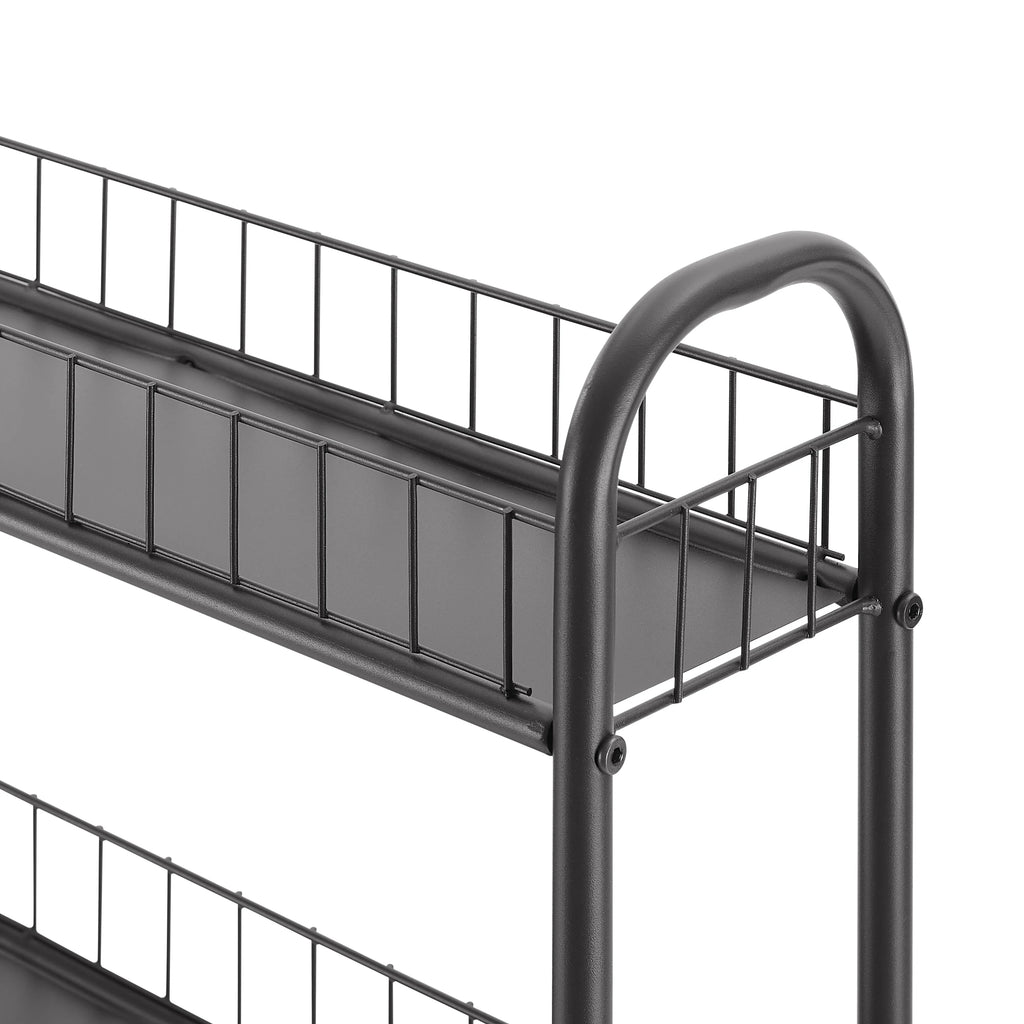 6 Tier Metal Wire Rolling Storage Cart with Baskets D3360
