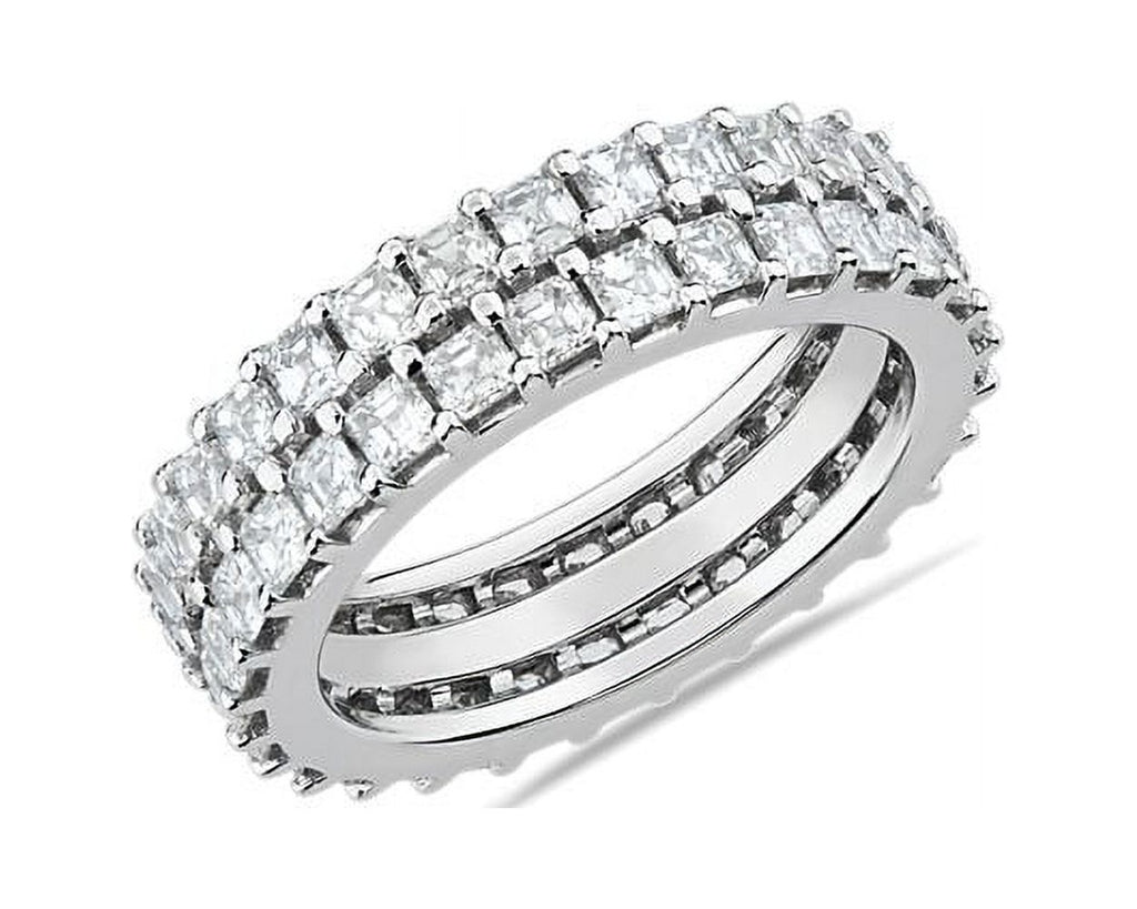 14K White Gold Diamond Eternity Band Size 7 N977