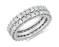 14K White Gold Diamond Eternity Band Size 7 N977