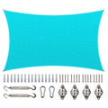 Turquoise Rectangle Sun Shade Sail with Rectangle Kit K84189