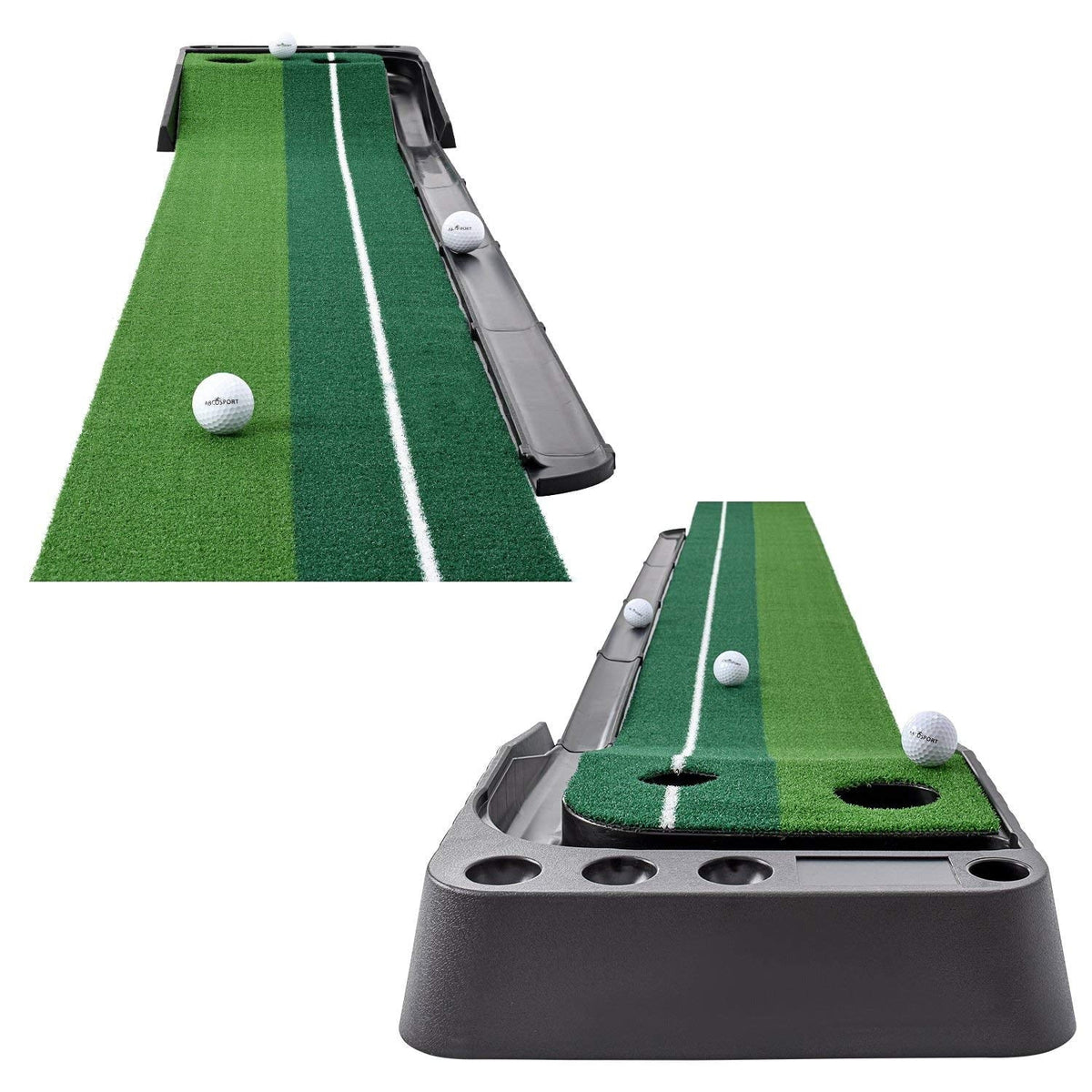 Indoor Golf Putting Practice Mat with Auto Ball Return D734