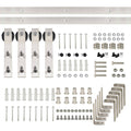 6 ft. Stainless Steel Sliding Bypass Barn Door Hardware Track Kit Q9675