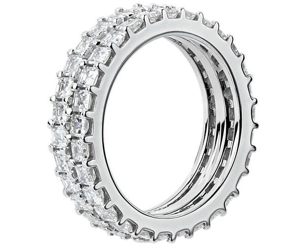 14K White Gold Diamond Eternity Band Size 7 N977