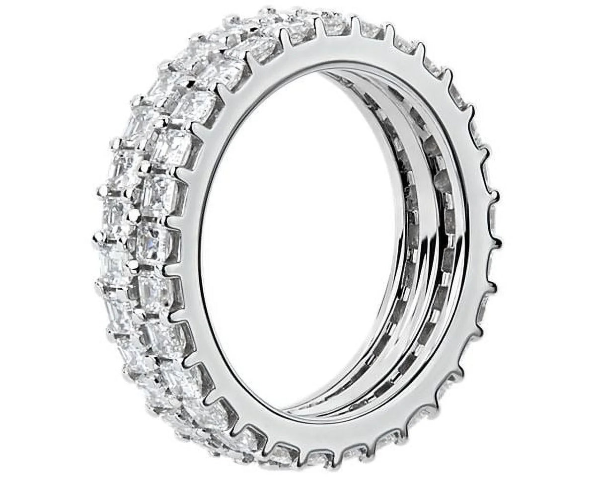 14K White Gold Diamond Eternity Band Size 7 N977