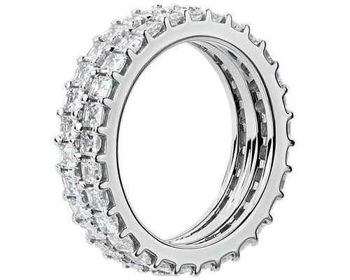 14K White Gold Diamond Eternity Band Size 7 N977