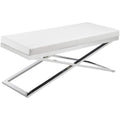 White Two Seat Bench E506