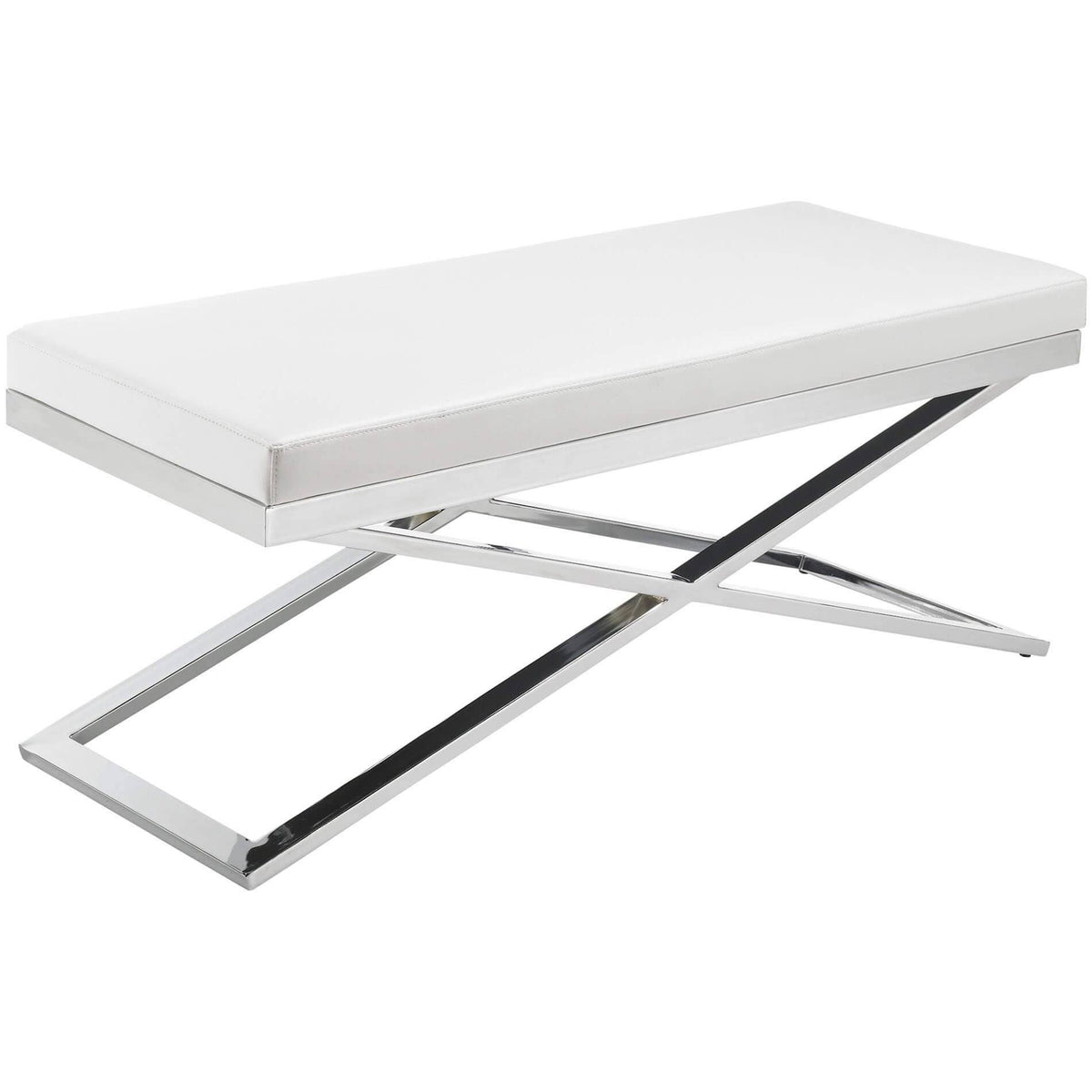 White Two Seat Bench E506