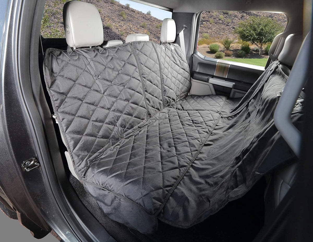 Camo Heavy Duty Waterproof Rear Bench Seat Cover with Hammock J625209