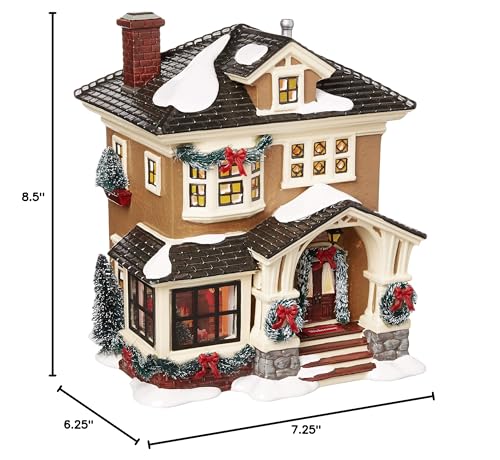 Porcelain Snow Village Lit House Z2762