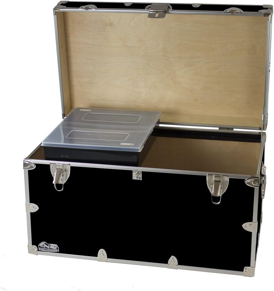 Footlocker Storage Chest with Tray, 32 x 18 x 18.5 Inches G597