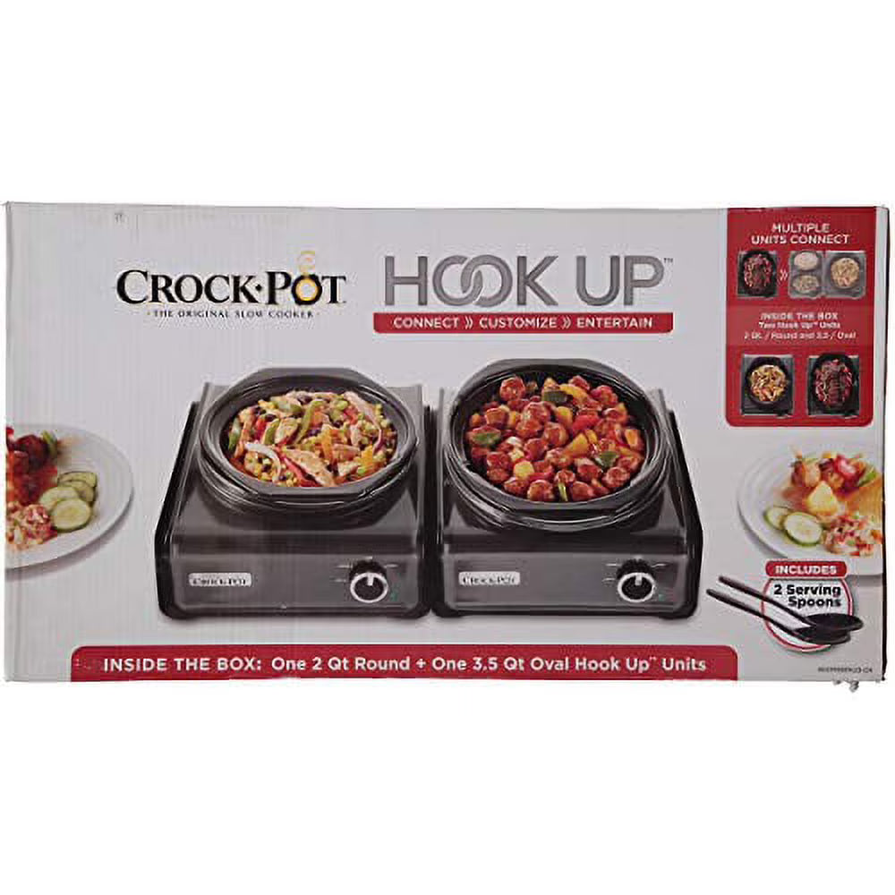 Black Charcoal 5 Oval Plus 2 Quart Round Crockpot I586