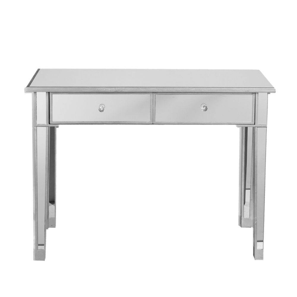 Matte Silver Storage Console Table T6514