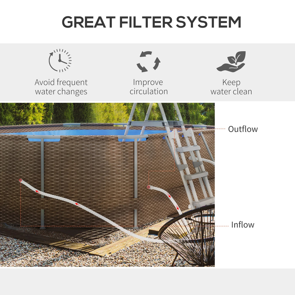 Brown Frame Swimming Pool Z644