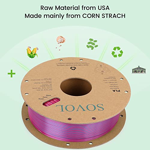 Silk Tri Color 1.75mm PLA 3D Printer Filament 1kg D1350