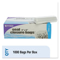 Clear 6 x 6 Zipper Seal Closure Bags, 1000/Carton L552