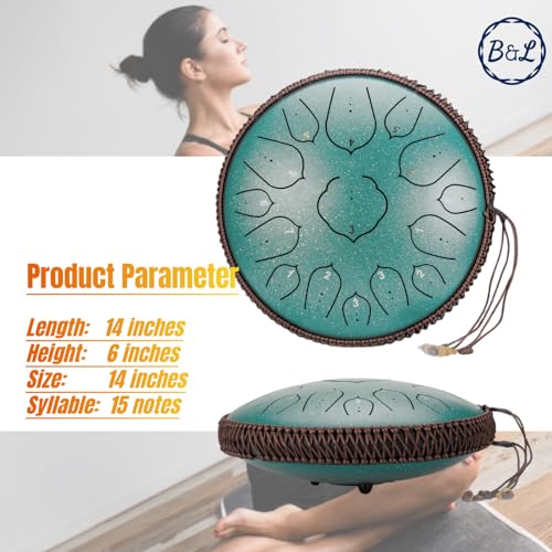 15 Notes 14 Inches Steel Tongue Drum E77559