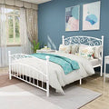 Queen White Steel Bed Frame T215690
