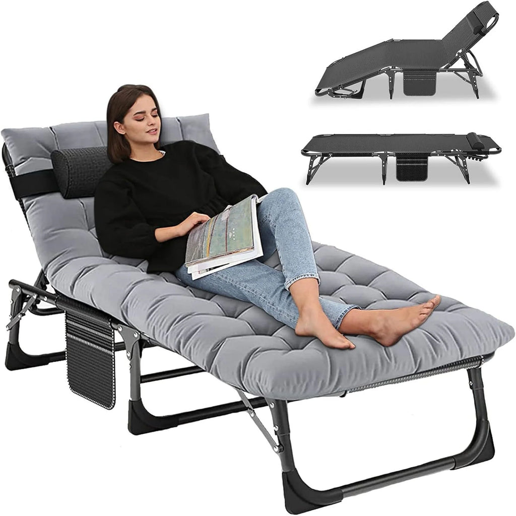 Portable Folding Lounge Chair with Pillow F4294