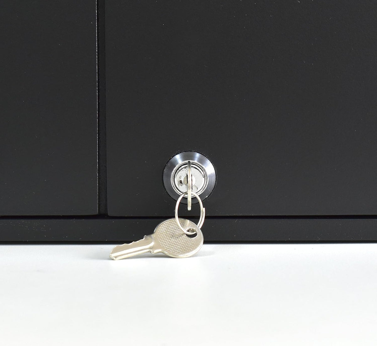 Black Wall Mount Key Cabinet Organizer with Lock X22652