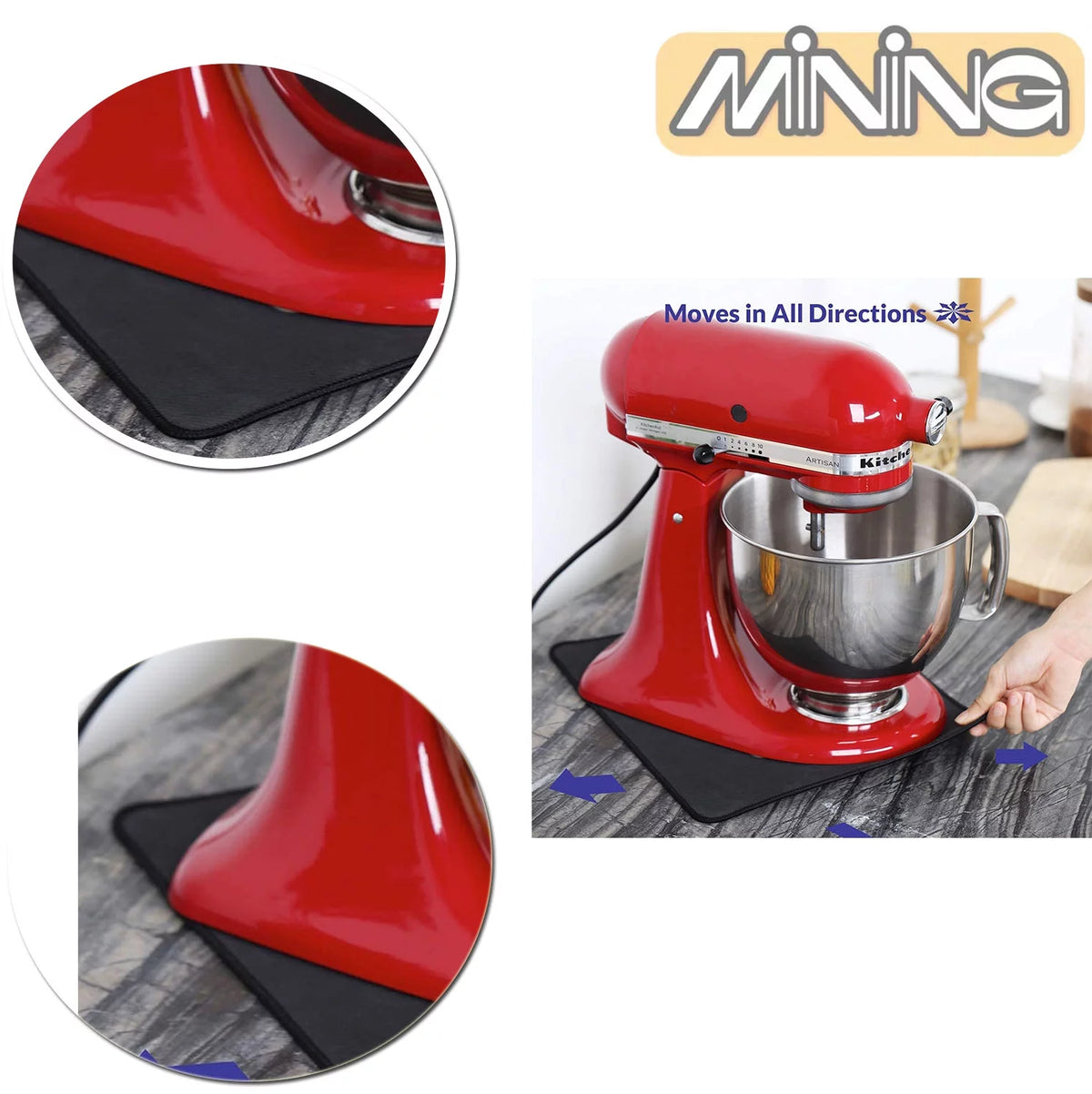 4 Pack Non-Slip Rolling Appliance Mats C71597