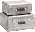 Set of 2 Wood Aluminium Case Y57447