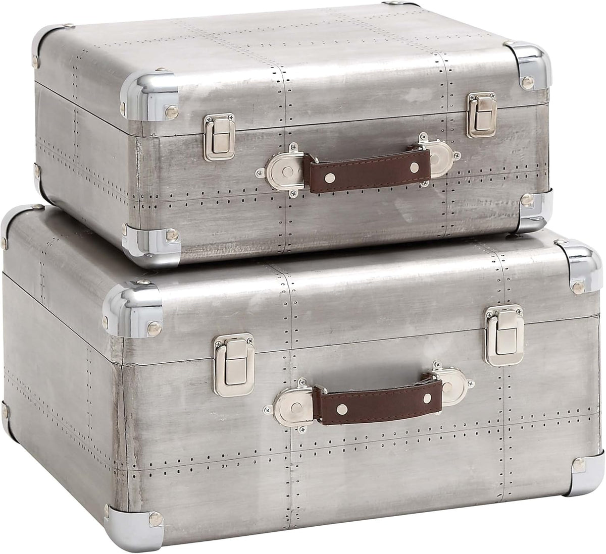 Set of 2 Wood Aluminium Case Y57447