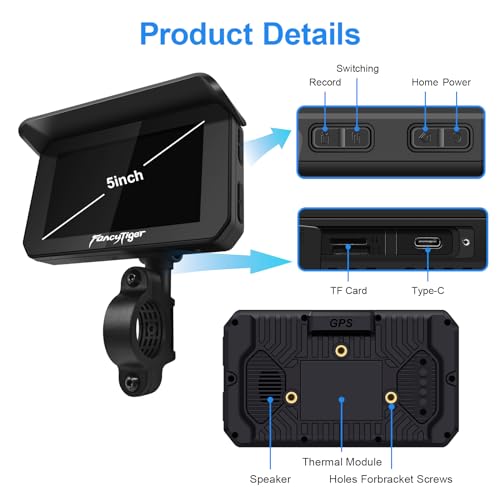 5 Inch IPS Motorcycle GPS Navigation System, Waterproof A39498