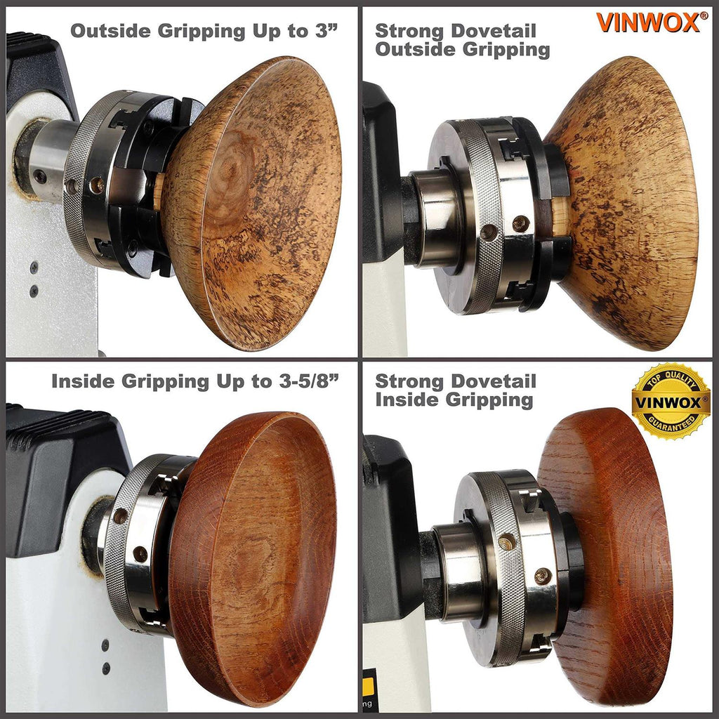 4-Jaw Self-Centering Wood Lathe Chuck M621